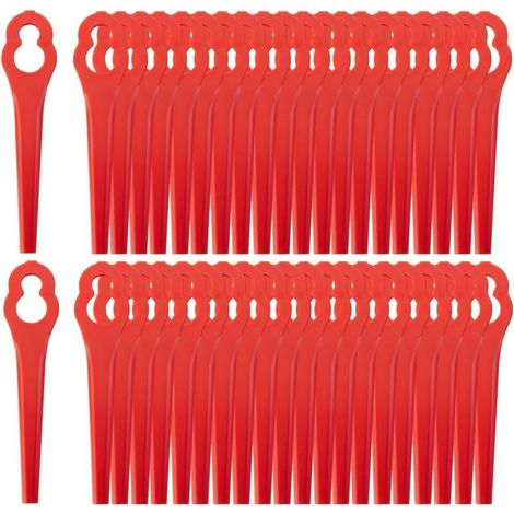 Lot de 100 Lames de Rechange compatibles avec Coupe-Bordure sans Fil - Lame en Plastique pour débroussailleuse (1/5)