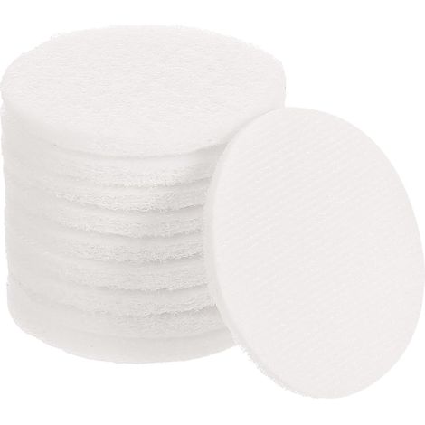 10 Pièces 3 Pouces Tampon de Récure en Nylon 2000 Grits Tampons à Récurer à Boucle et Crochet Pour Perceuse de Conditionnement de Surface, Disque de Ponçage, Blanc (1/5)