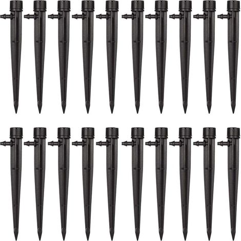 Goutteurs D'Irrigation, Automatique De Micro Arroseurs Irrigation 360 ° Réglable, Connecteur Pour Tuyau De 4Mm / 7Mm,, 20 Morceaux，8 Trous Système D'Arrosage Réglable, (1/5)
