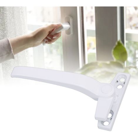 Ensemble de 2 poignées de verrouillage pour fenêtre à battant, poignée de fenêtre rotative en alliage d'aluminium, poignée de fenêtre universelle, pour portes et fenêtres, à droite et à gauche. (1/5)
