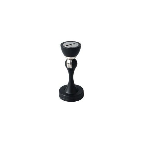 Tornillos de fijación magnéticos de alta resistencia para topes de puerta, para montaje en suelo o pared (Tipo A, negro (aleación de zinc)) - Crezuo