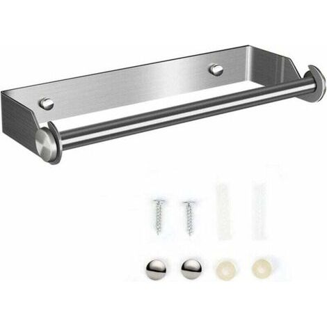 Derouleur Essuie Tout, Derouleur Porte Sopalin, Devidoir Porte Essuie Tout Mural, Distributeur Papier Aluminium Sopalin et Film, Support Sopalin Mural Déroulant de Rouleau Cuisine(Argent)