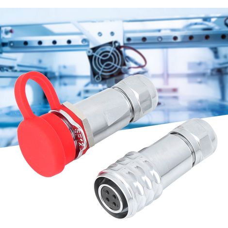 SF12 4-poliger wasserdichter Luftfahrtstecker, Stecker/Buchse, Schnappverschluss, schraubenlos (1/5)