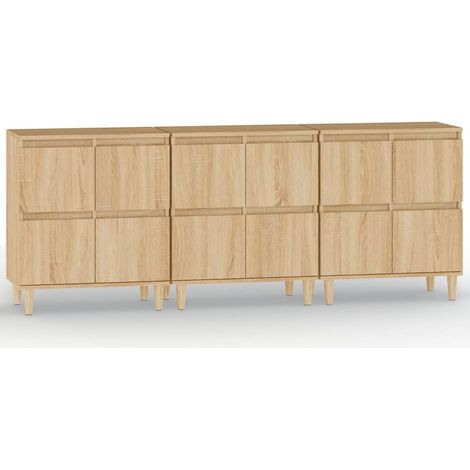 Maison Exclusive - Credenze 3pz Rovere Sonoma 60x35x70 cm in Legno Multistrato