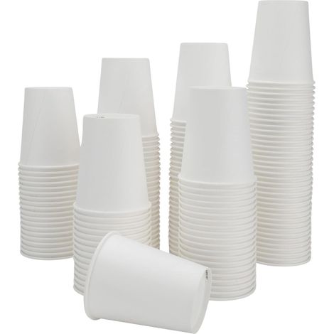 210ml - 200 Gobelets en Carton, Jetables,Résistants à la Chaleur, Carton de Qualité, Idéal pour Café,Thé,Boissons Chaudes et Froides lors d'Événements comme Anniversaires,Réceptions