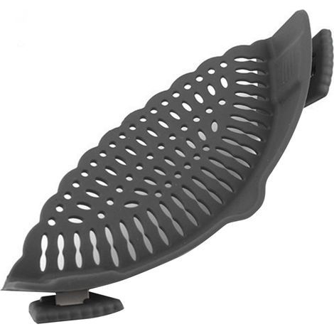 Clip en Silicone sur la Passoire, Trous de Filtre Denses de qualité Alimentaire Snap N Strain Pot Passoire Forte pour les Fruits pour les Pots (Ustensile de cuisine) (1/5)
