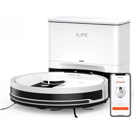 Robot aspirateur et serpillière ILIFE A12 Pro, navigation LIDAR, collecte automatique de la poussière, aspiration 3000Pa, contrôle par application/télécommande (1/5)