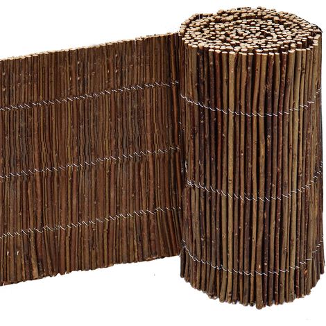 300x30 Flexible Beeteinfassung Weide - Rollborder Rasenkante Holz Beetumrandung (1/5)