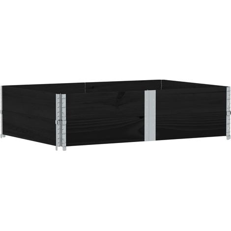 Jardinière bac lit surélevé plantes fleurs terrasse jardin 150 x 100 cm bois massif de pin noir