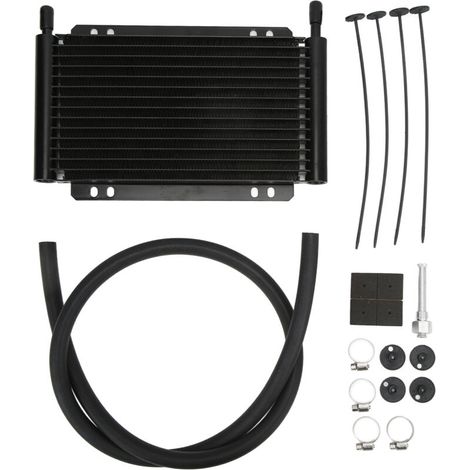 15-Row Black Aluminum Oil Cooler, Low Pressure Drop Transmission for Vans, Travel Trailers. (1/5)