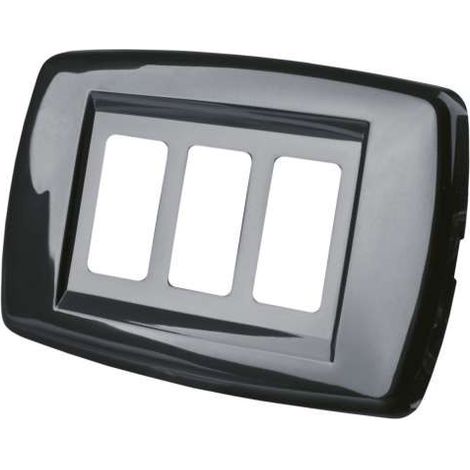 Placca in tecnopolimero a 3 fori