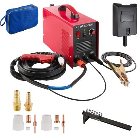 Arebos – Découpeur plasma 40A – Coupe jusqu'à 12 mm – Pour acier, aluminium, cuivre – Système de refroidissement intelligent – Compact et mobile