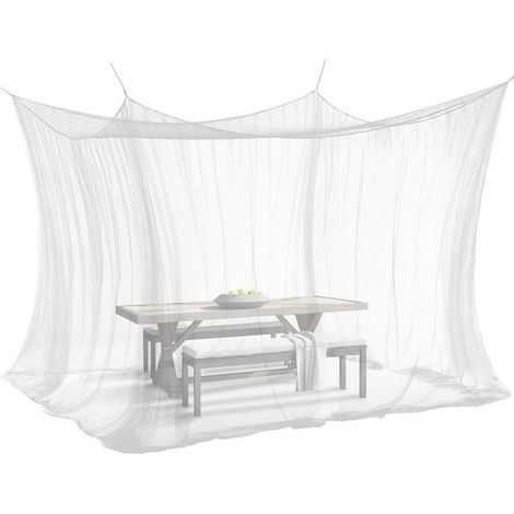 Indoor and outdoor mosquito net, 300 x 300 x 250 cm, 220 mesh, XXL size, for tent, caravan (white) (1/5)
