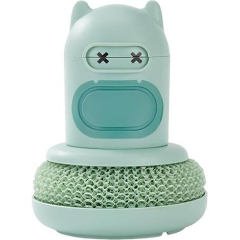 1 brosse distributeur de savon, poignée ergonomique antidérapante, éponge intégrée pour lave-vaisselle, cuisine domestique (1/5)
