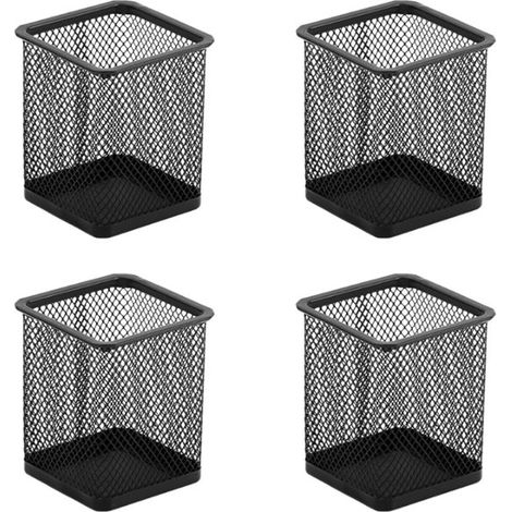pièces - Pot à stylos - Plateau à stylos - 889,3 cm - Organiseur de bureau - Plateau à stylos - Organiseur - noir - Métal - support de bureau - Accessoires de bureau (1/4)