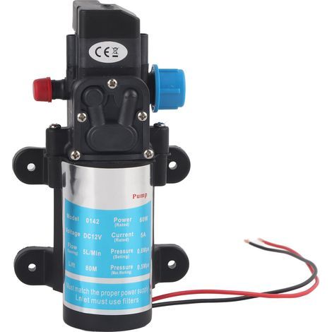 Pompe à membrane électrique, micro pompe 12 V 60 W résistante à l'usure longue durée avec pressostat pour le pompage