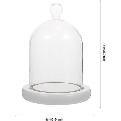Couvercle en verre pour présentoir à gâteaux miniatures « Fleur éternelle » (1 pièce) (1/4)