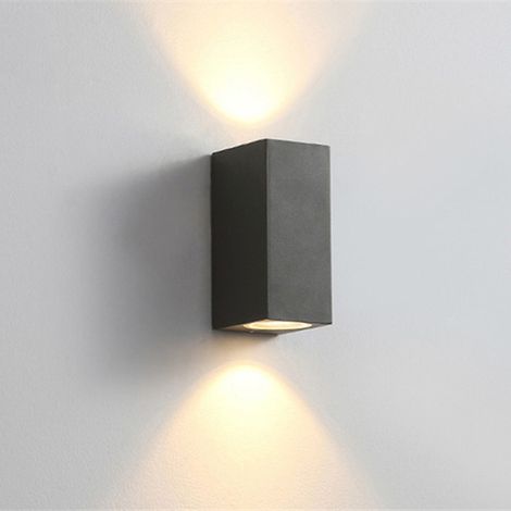 LED-Wandleuchte, Aluminium-Außenwandleuchte, Flur-/Verandabeleuchtung, wasserdichte LED-Wandleuchte, warmes Licht. (1/5)