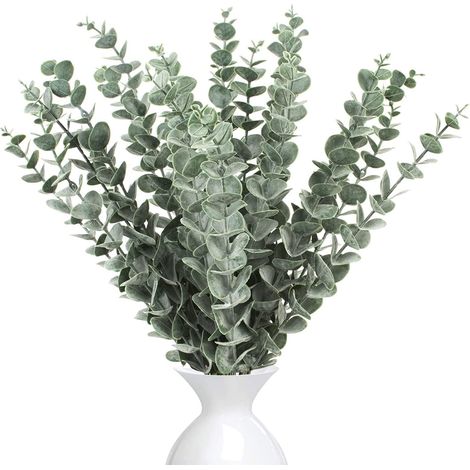 Branches D'eucalyptus Artificielle Faux Branche 30pcs Eucalyptus Artificiel pour Fête Mariage Décoration de Maison (Forfait C)