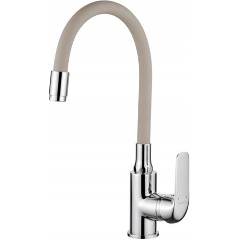 Elza beige freistehende Küchenarmatur mit flexiblem Auslauf