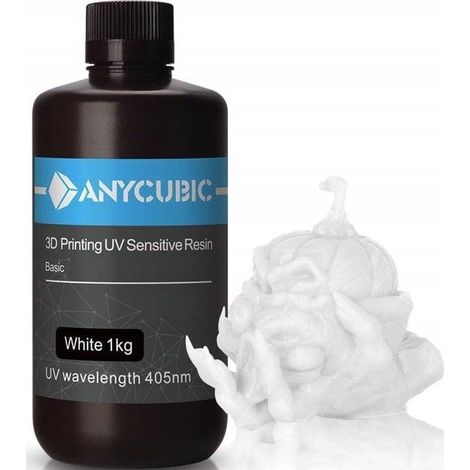 3D Druckharz Anycubic Standard weiß 1 kg (1/3)