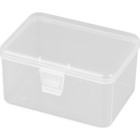 Boîte de rangement rectangulaire transparente avec couvercle, boîte en plastique transparent PP,1208565mm