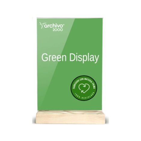 EXPOSITOR SOBREMESA SOSTENIBLE GREENDISPLAY 3X10,5X17CM A6 ARCHIVO2000 15906M1 CS TP