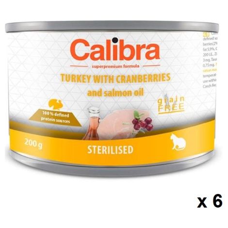 Calibra Cat Sterilized Turchia Arandanos Box 6x200gr