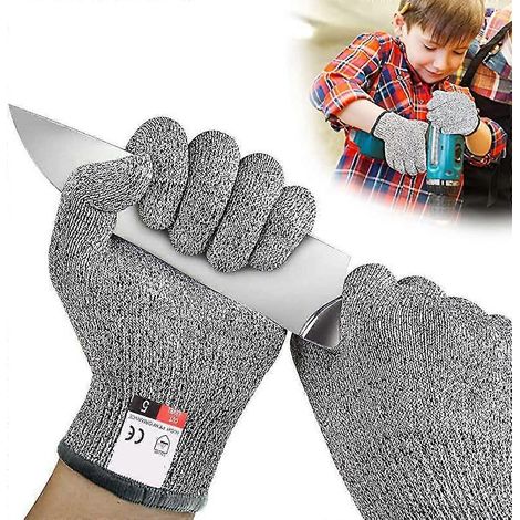 Gants de cuisine pour enfants, gants de découpe offrant une protection anti-coupure de haut niveau. (1/5)