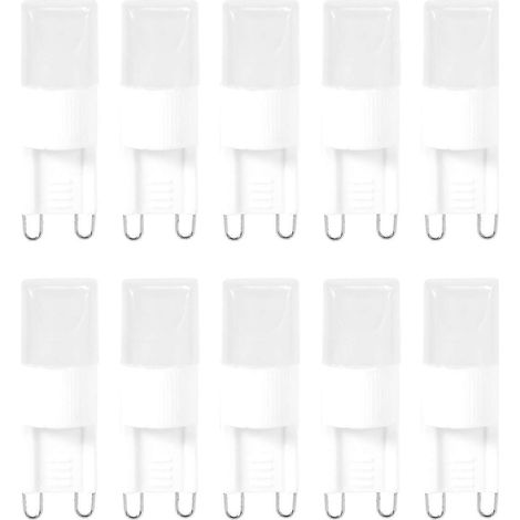 Lot de 10 ampoules LED G9 1W haute puissance, lumière blanc chaud 3500K pour l'éclairage domestique (1/5)