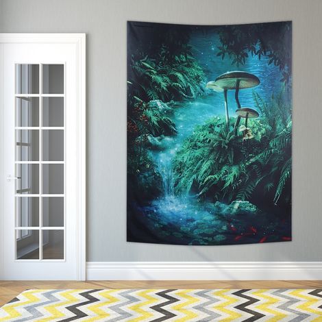 Tapis de plage suspendu en forme d'arbre 3D, tapisserie décorative pour pique-nique, 150 x 200 cm (1/5)