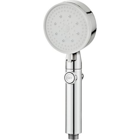 Pomme de douche haute pression, pomme de douche à eau réglable 5 modes, pomme de douche de salle de bain avec fonction de mise hors tension (1/5)