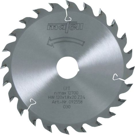 Lama Mafell HM (120 x 1,2/1,8 x 20 mm, Z 24, WZ, per uso universale nel legno) - 092558