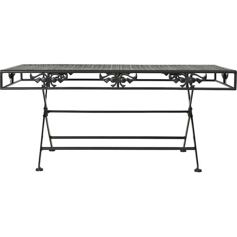 Maison Exclusive - Table basse pliante Style vintage Métal 100x50x45 cm Noir (1/5)