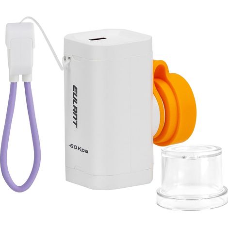 Mini-Pompe à Vide Sans Fil Portative pour Sacs de Voyage,Sans Piles Mini, Sans Piles, Non-rechargeable, Sans Fil, Arrêt Automatique Après 2 minutes/, 6L/min,-60kPa,Sûr pour les Voyages (1/5)