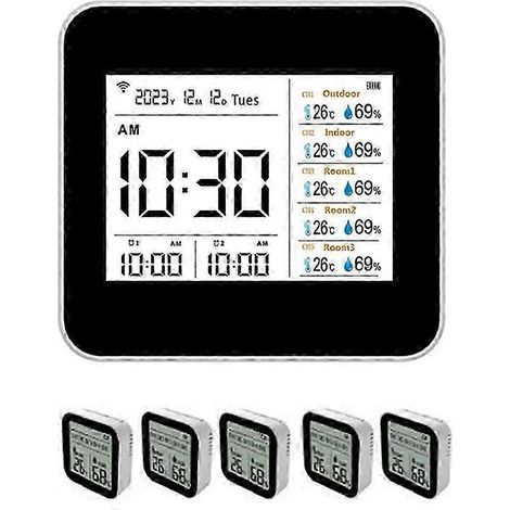 Thermomètre-hygromètre intelligent Tuya WIFI 13-en-1 pour une utilisation en intérieur : mesure précise de la température et de l’humidité, facile à utiliser. WHBYV (1/4)