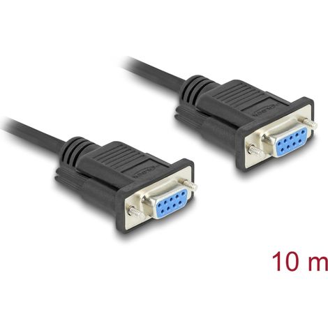 Delock Cable serie RS-232 D-Sub9 hembra a hembra 10 m