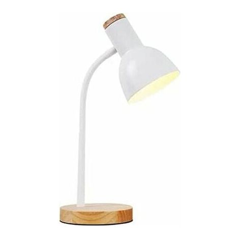Lampe De Bureau Série , 1xe-27 Avec Bois (Blanc) Thsinde