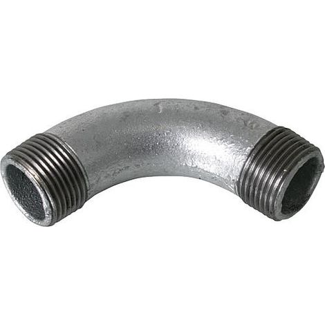 Raccord en fonte malleable galva Nr.3 coude long male/male diam. 2" (1/3)