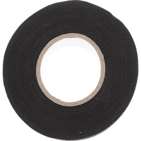 Ruban adhésif textile pour faisceaux de câbles, 1 rouleau, fibre noire (1/5)