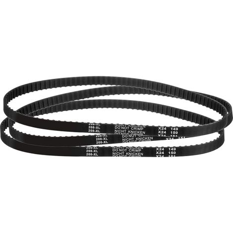 3Pcs 208XL 037 Timing Belt 104 Teeth Black Rubber Toothed Timing Belt, 10mm Width, 5.08mm Pitch, Timing Belt for 3D Printer (1/5)