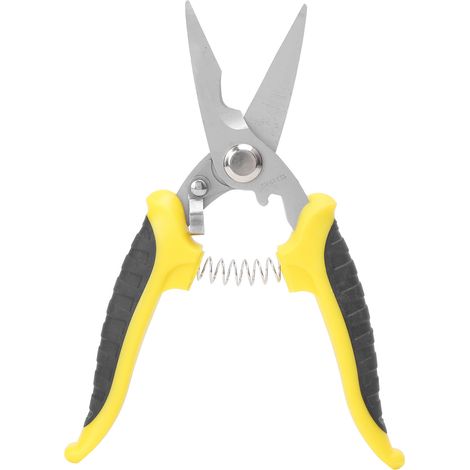 Ciseaux d'électricien en acier inoxydable robustes et multifonctionnels, coupe-fils avec poignée ergonomique, 18 cm
