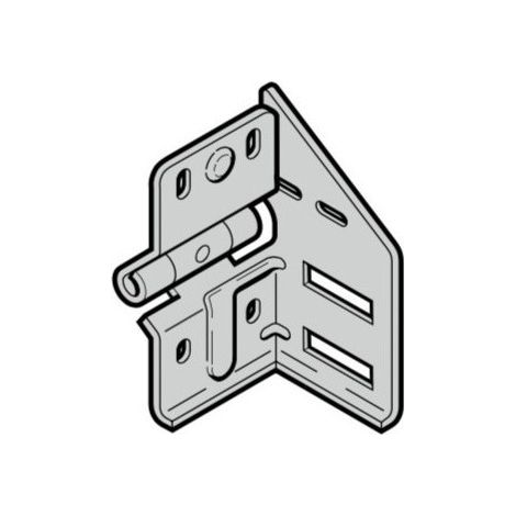 Support roulette intermédiaire Type 4 Droite Ferrure N, BL, Z, BZ et L Hormann (1/2)