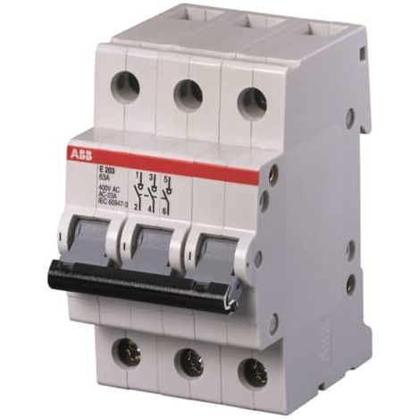 Interrupteur modulaire (E200) 3 Pôles 80A levier Rouge 2CDE283001R0080 ABB A964610