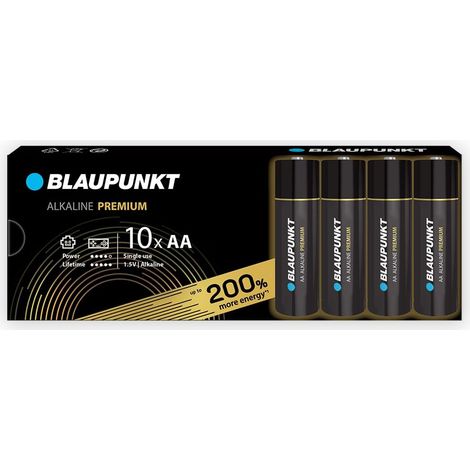 Piles alcalines Premium, Paquet de 10, idéales pour Les contrôleurs de Jeux et Les Jouets, LR6BPR/10CB (1/5)