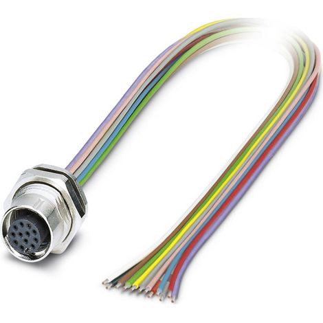 Connecteur femelle encastrable pour capteurs/actionneurs Contenu: 1 pc(s) Phoenix Contact SACC-DSI-M12FS-12CON-M16/0,5 (1/2)