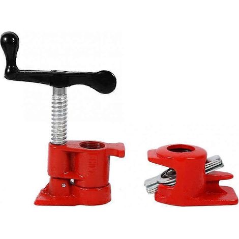 Dispositif de serrage rapide de type pince tubulaire, 1 jeu de pinces à manivelle pour le travail du bois, établi en fer robuste et durable (1/5)