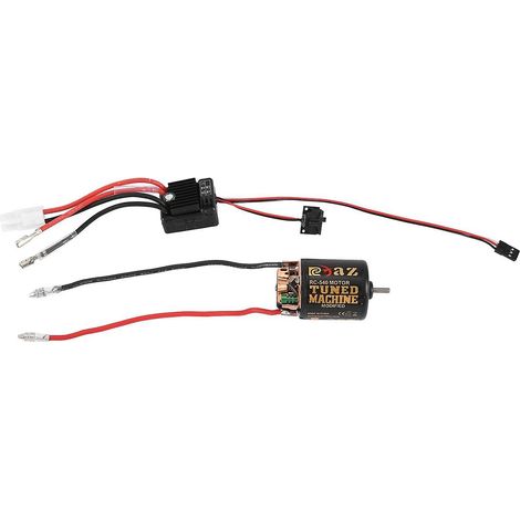 Moteur à balais 540 35T avec variateur électronique de vitesse (ESC) à balais 1060 60A, compatible avec batteries LiPo 2-3S et étanche. (1/5)