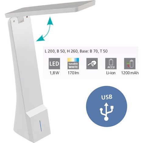 Eglo LED Tischleuchte La Seca 26 x 5 cm dimmbar, warmweiß-kaltweiß Lampen (1/4)