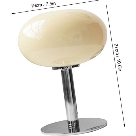 Lampe de chevet avec pied en fer, forme élégante et épurée, interrupteur USB, beige (1/5)
